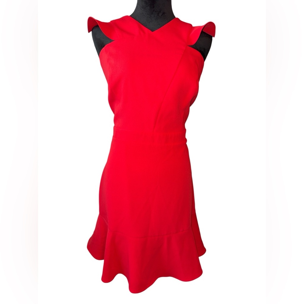 Chelsea28 Nordstrom Red Lined Ruffle Mini Dress, Size Large, NWT